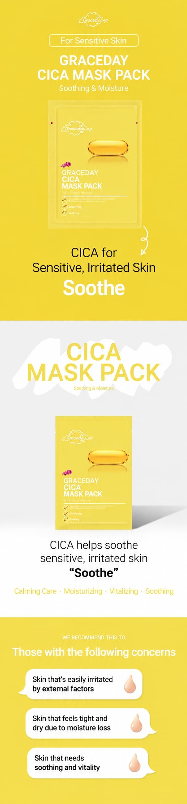 Grace Day Cica Ampoule Mask Pack detail image 1