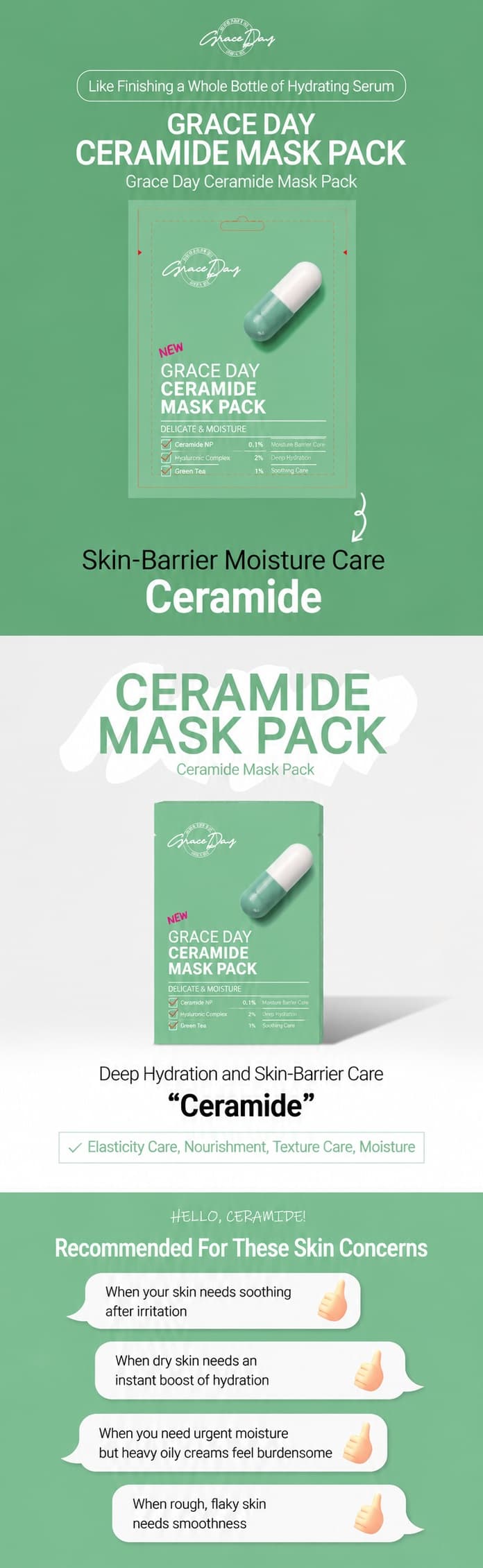 Grace Day Ceramide Ampoule Mask Pack detail image 1