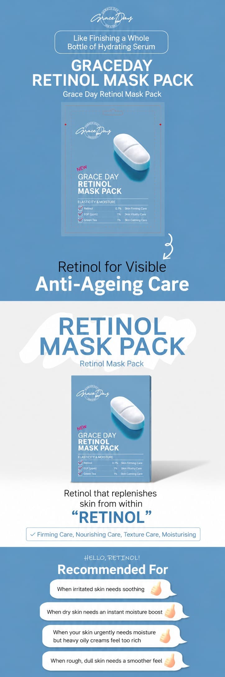 Grace Day Retinol Ampoule Mask Pack detail image 1