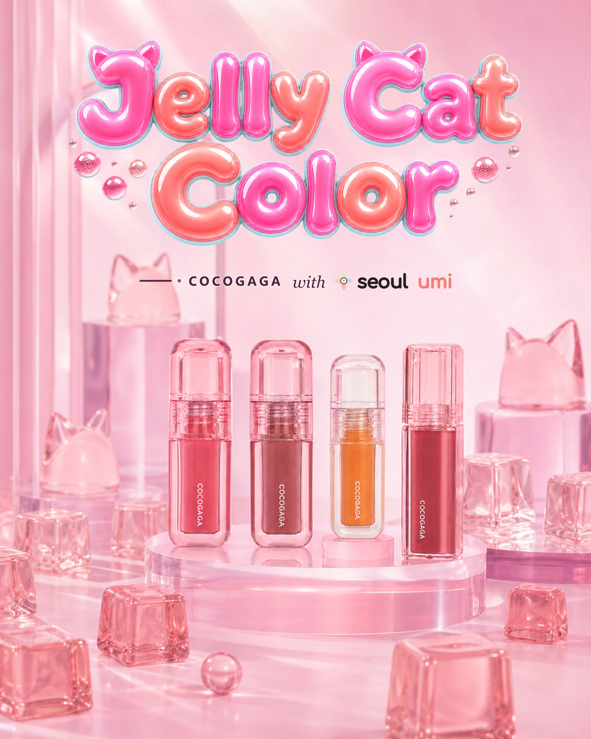 COCOGAGA Jelly Cat Color Seoulumi campaign