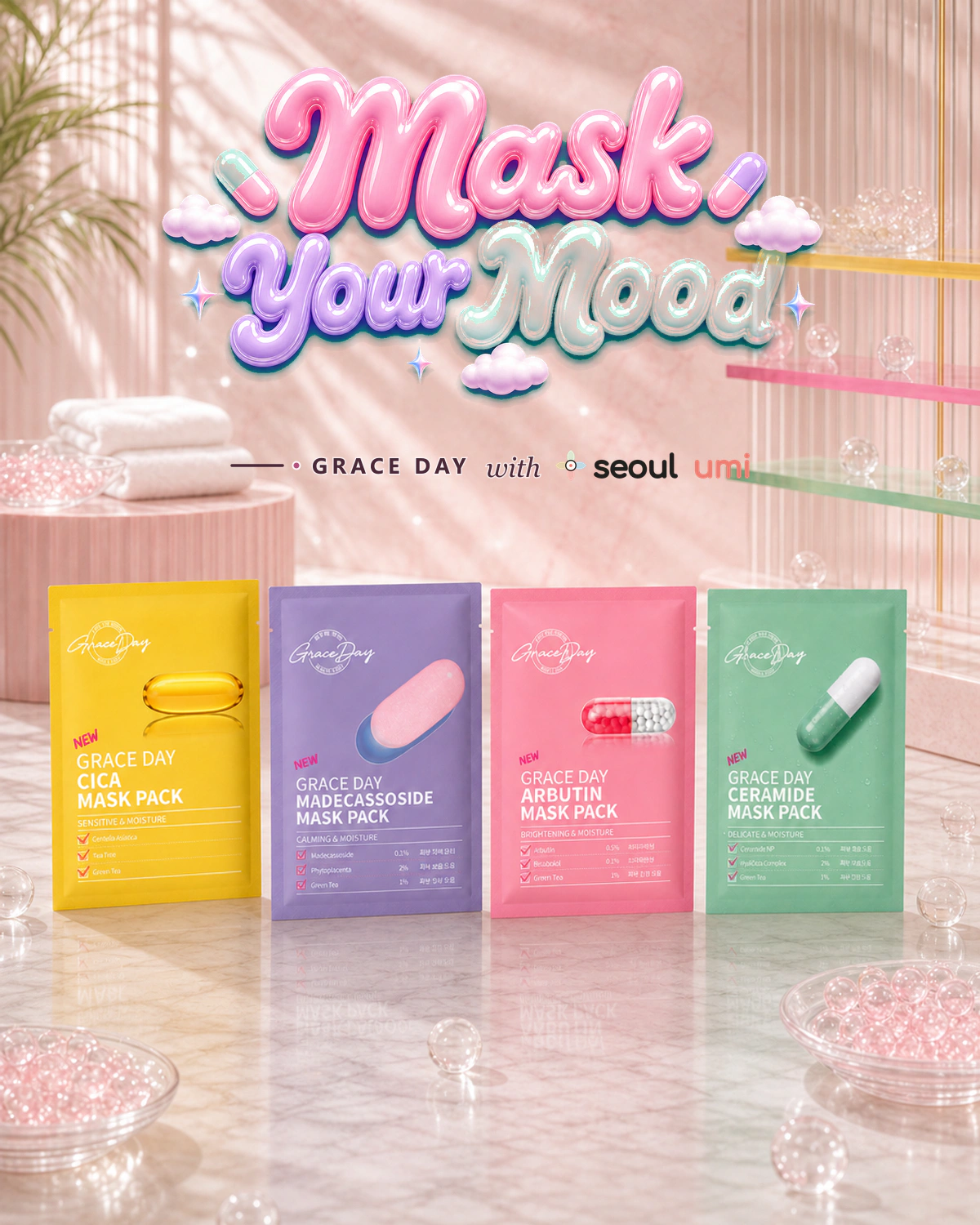 Grace Day Mask Your Mood Seoulumi mask collection campaign