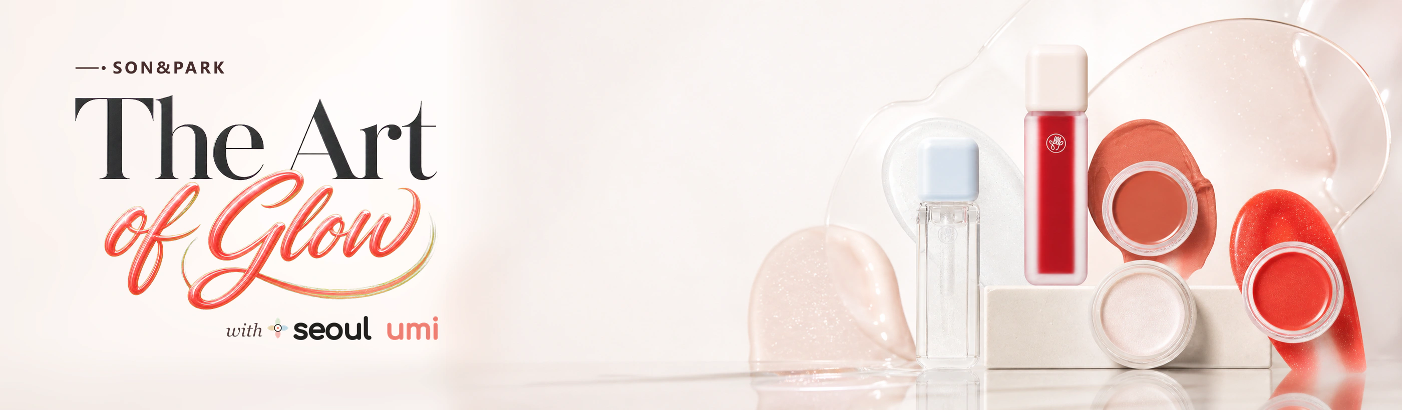 SON&PARK The Art of Glow makeup campaign