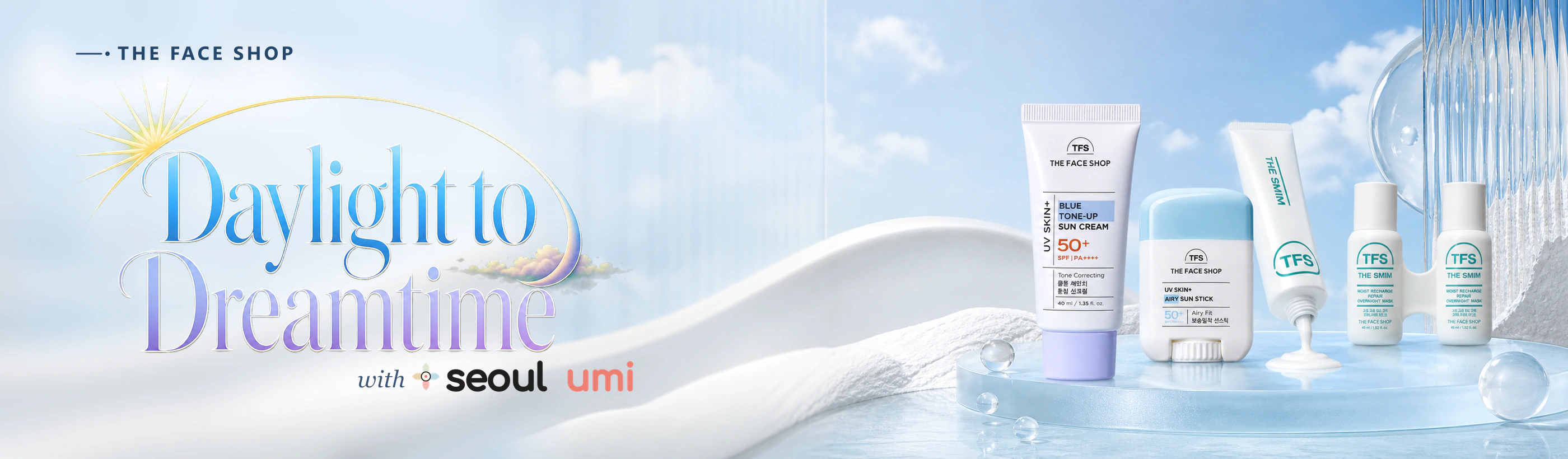 THE FACE SHOP Daylight to Dreamtime skincare campaign