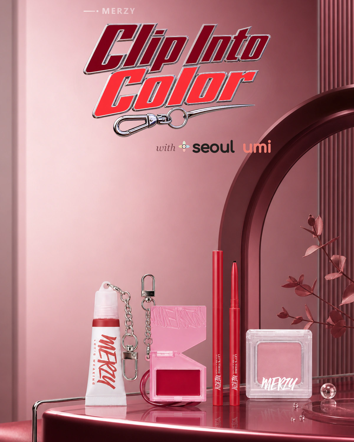 MERZY Clip Into Color makeup campaign