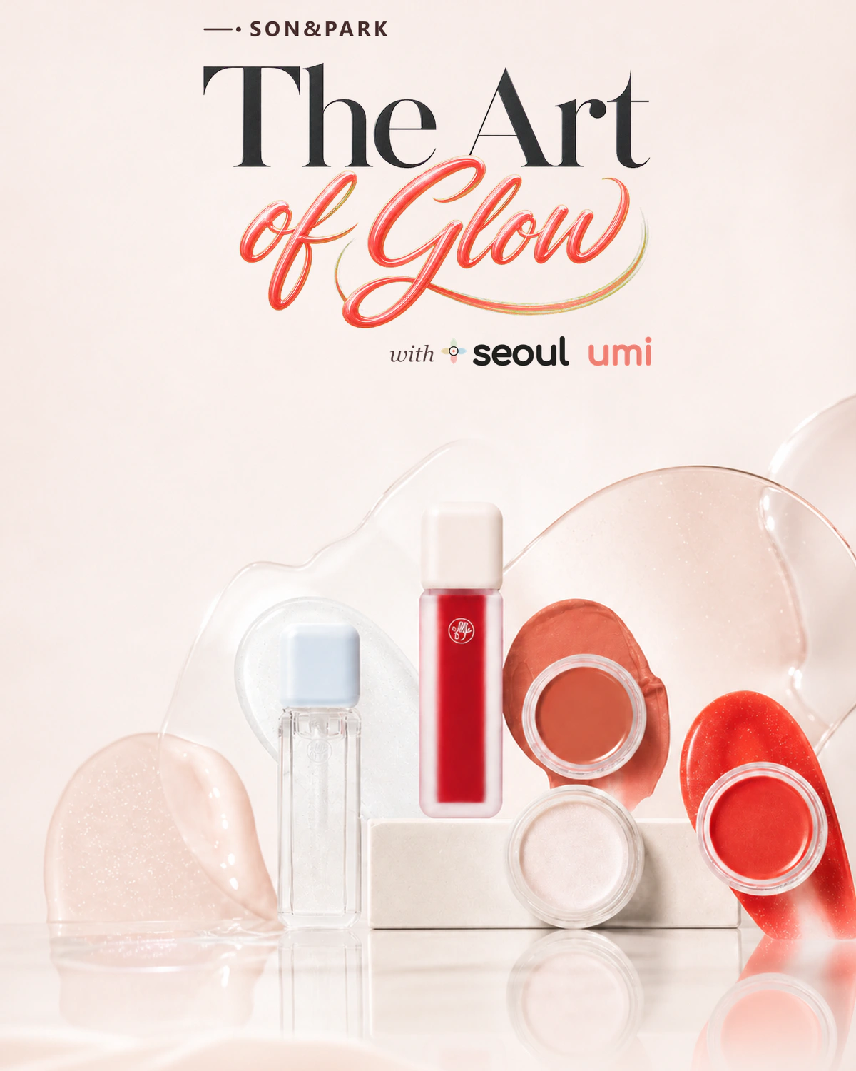 SON&PARK The Art of Glow makeup campaign