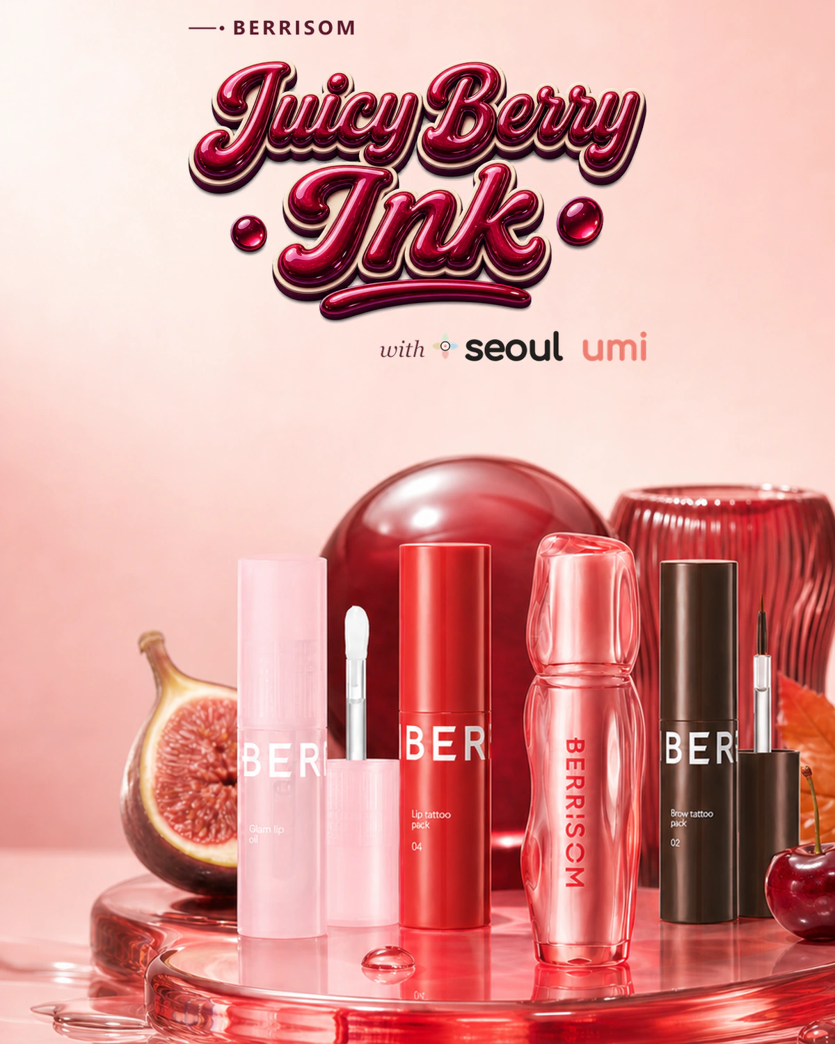 Berrisom Juicy Berry Ink lip campaign