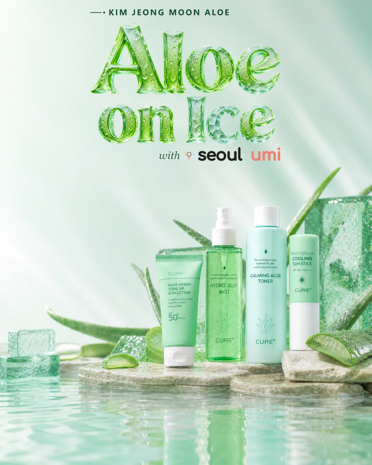 KIM JEONG MOON Aloe on Ice skincare campaign