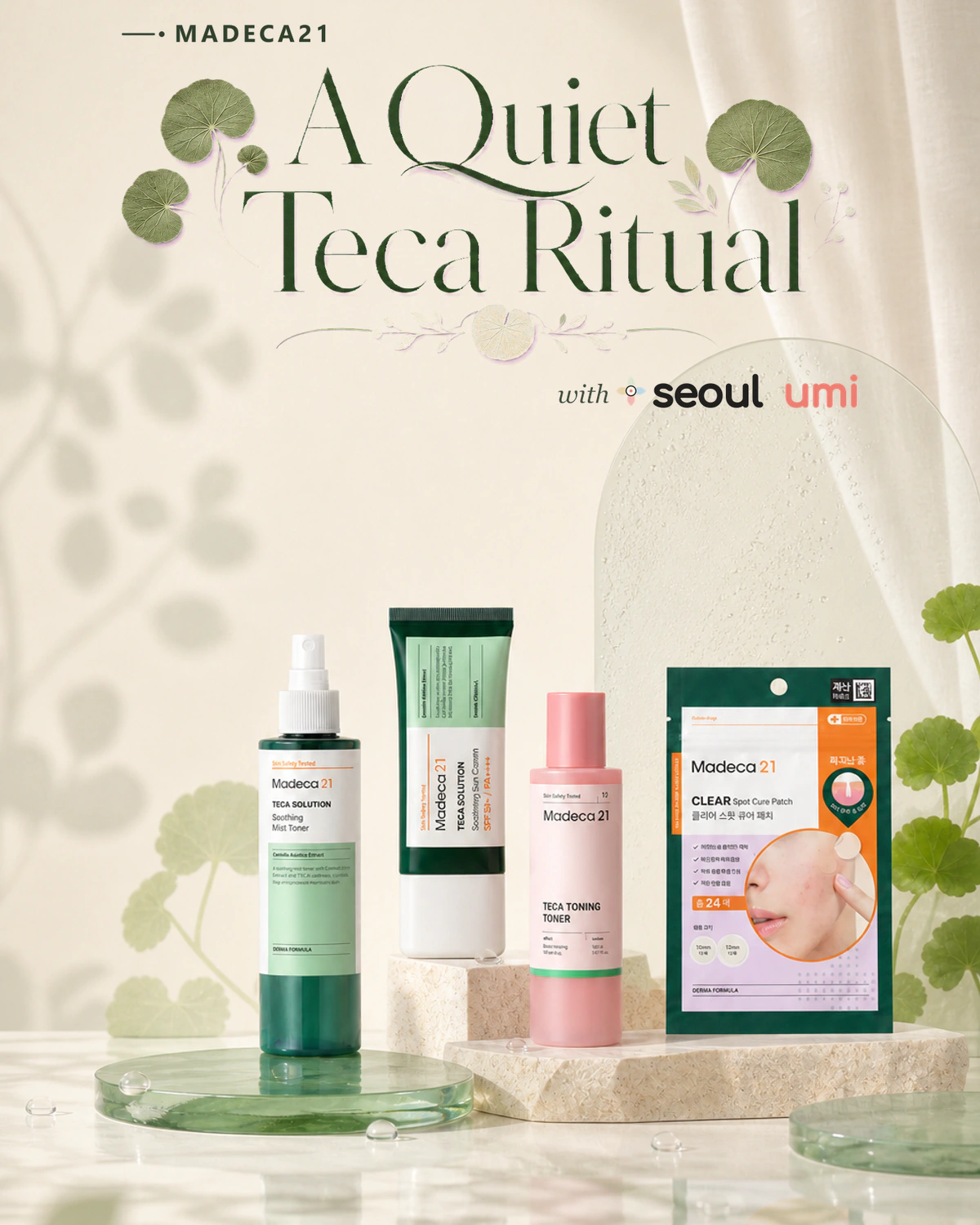MADECA21 A Quiet Teca Ritual skincare campaign
